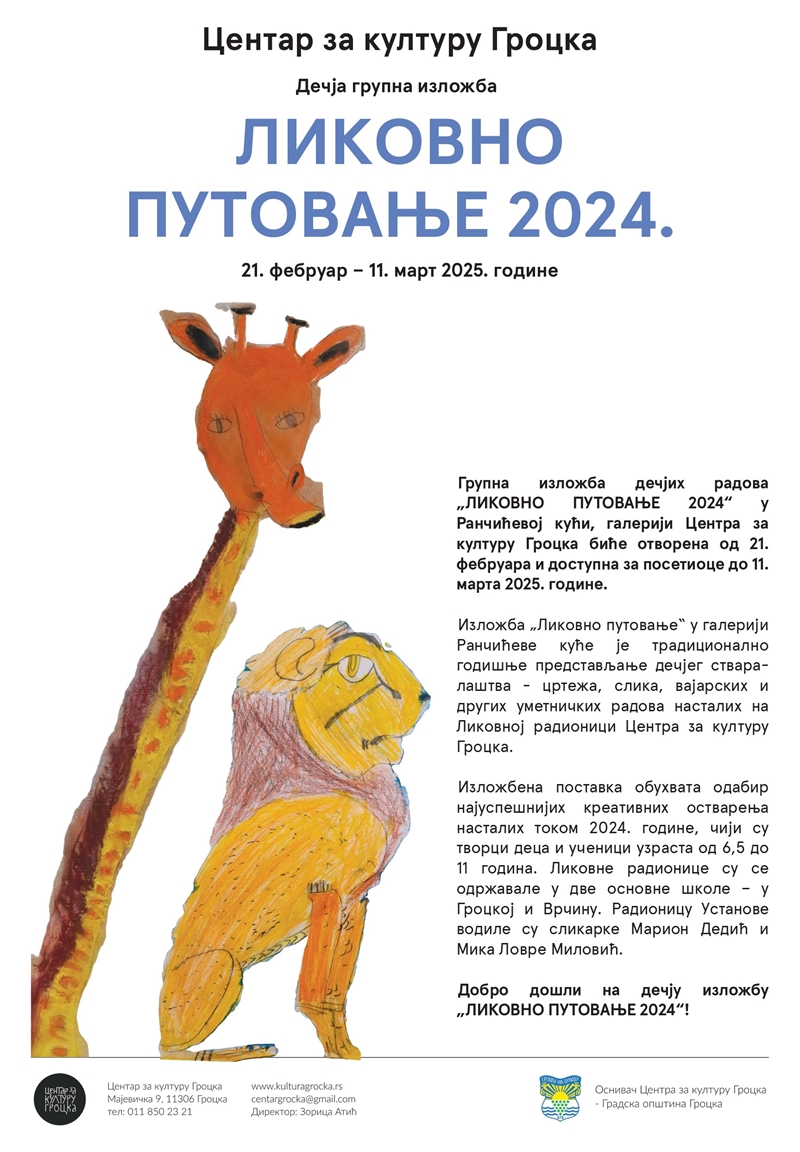 Дечја годишња изложба ЛИКОВНО ПУТОВАЊЕ 2024. 